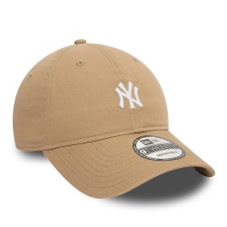 Beige New York Yankees Mini Logo 9TWENTY Adjustable Cap