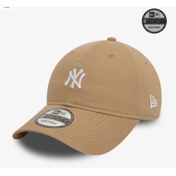 Beige New York Yankees Mini Logo 9TWENTY Adjustable Cap