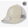 Beige New York Yankees A-Frame Trucker Cap