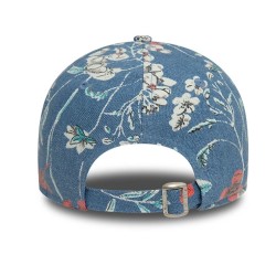 Blue New York Yankees Denim Floral Women 9FORTY Adjustable Cap