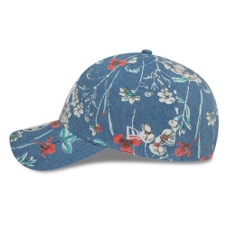 Blue New York Yankees Denim Floral Women 9FORTY Adjustable Cap