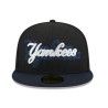 Black New York Yankees Shadow Stitch 59FIFTY Fitted Cap