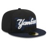 Black New York Yankees Shadow Stitch 59FIFTY Fitted Cap