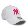 White New York Yankees League Essential Womens 9FORTY Adjustable Cap