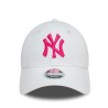 White New York Yankees League Essential Womens 9FORTY Adjustable Cap