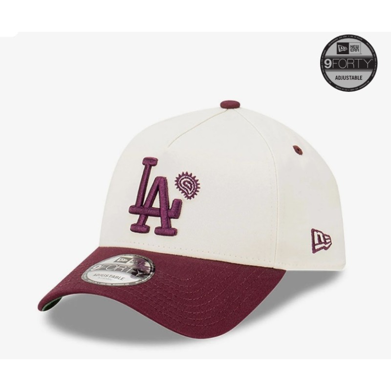 White LA Dodgers Paisley Hit 9FORTY A-Frame Cap