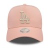 Pastel Pink LA Dodgers Metallic Women's A-Frame Cap