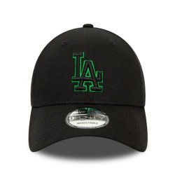 Black LA Dodgers Team Outline 9FORTY Cap