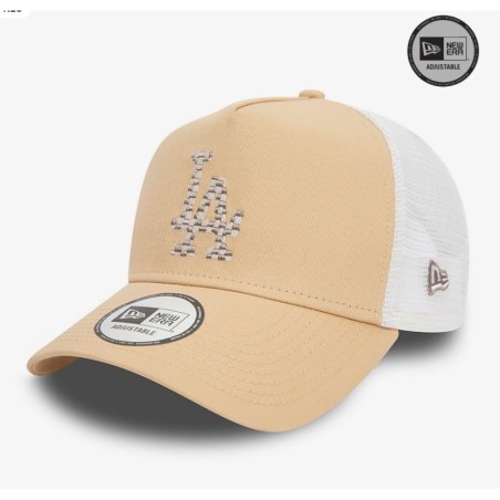 Beige LA Dodgers Seasonal Infill A-Frame Cap