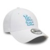 White LA Dodgers Team Outline 9FORTY Adjustable Cap