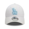 White LA Dodgers Team Outline 9FORTY Adjustable Cap