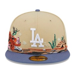 Beige LA Dodgers Team Landscape 59FIFTY Fitted Cap