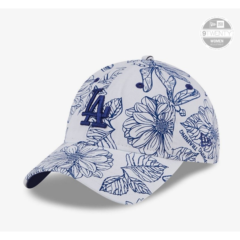 White LA Dodgers Spring All Over Print Women 9TWENTY Cap