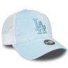 Blue LA Dodgers Velours Women's A-Frame Trucker Cap