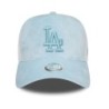 Blue LA Dodgers Velours Women's A-Frame Trucker Cap