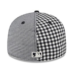 Black LA Dodgers Patch Plaid Low Profile 59FIFTY Fitted Cap