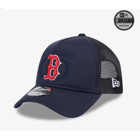 Dark Blue Boston Red Sox Fairway 9FORTY A-Frame Trucker Cap