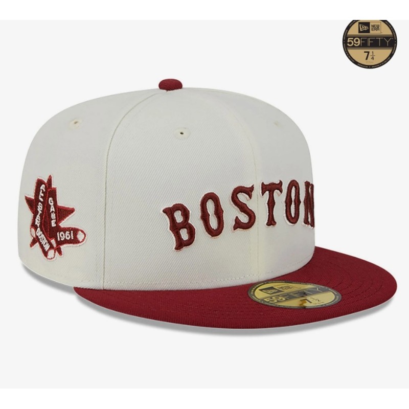 White Boston Red Sox Be Mine 59FIFTY Fitted Cap