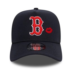 Dark Blue Boston Red Sox Lips 9FORTY A-Frame Adjustable Cap