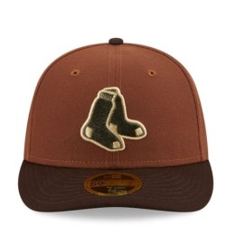 Dark Brown Boston Red Sox Velvet Fill Low Profile 59FIFTY Cap