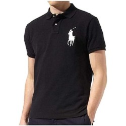 Men's Big Pony Custom Slim Fit Mesh Polo Shirt-Light Blue