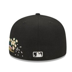 Black Boston Red Sox Cherry Blossom 59FIFTY Fitted Cap