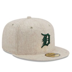 Beige Detroit Tigers Wool Plaid 59FIFTY Fitted Cap