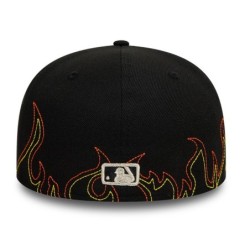 Black Detroit Tigers MLB Fire 59FIFTY Fitted Cap