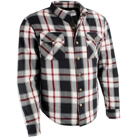 Milwaukee Leather Plaid CE Men's Armored Flannel Biker Shirt