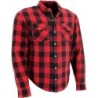 Milwaukee Leather Men's Plaid Flannel Biker Shirt ,CE Approved Armor