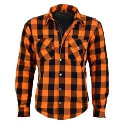 BGA Flow Flannel Motorcycle Shirt Orange/Black