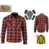 BGA Blend Motorcycle Shirt Red/Black/White with CE Approved Armor