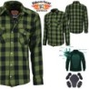 BGA Boston HD Flannel Motorcycle Shirt Army Green/Black