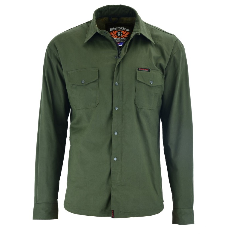 BGA Icon HD Flannel Shirt Olive Green