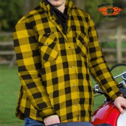 BGA Exo Motorcycle Protective Shirt Yellow-Reinforced w/Aramid Fibers