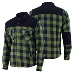 Bikers Gear CE Rifster Army Kevlar Lined Flannel Motorcycle Shirts