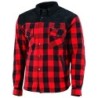 Bikers Gear CE Rifster Red Kevlar Lined Flannel Motorcycle Shirts