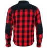 Bikers Gear CE Rifster Red Kevlar Lined Flannel Motorcycle Shirts