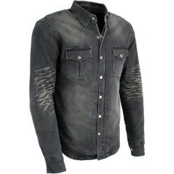 Milwaukee Leather MPM1620 Men's Black Flannel motorcycle shirts