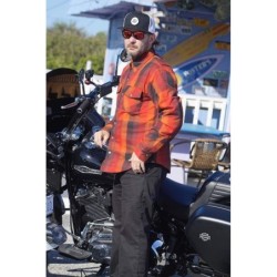 Milwaukee Leather MPM1641 Men's Plaid Flannel motorcycle Shirts