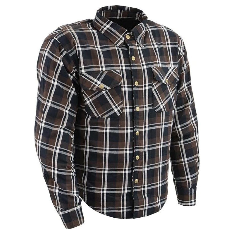 Milwaukee Leather MPM1643 Men's Plaid Flannel Approved Armo Shirt