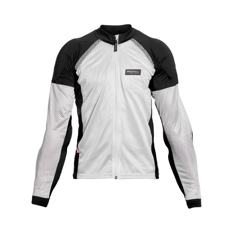 Airtex™ – Mesh Armored Motorcycle Shirt – Black + White