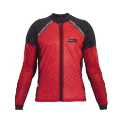 Airtex™ – Mesh Armored Motorcycle Shirt – Red + Black