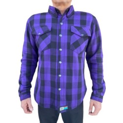 Kevlar Flannel Motorcycle Riding Shirt – Purple