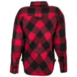 Highway 21 Women's Rogue Flannel Motorcycle Shirt,Red/Black