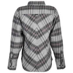 Highway 21 Women's Rogue Flannel Motorcycle Shirt,Grey