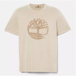 Men's Garment Dye Logo Graphic T-Shirt，Timberland