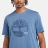 Men's Garment Dye Logo Graphic T-Shirt-Blue