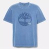 Men's Garment Dye Logo Graphic T-Shirt-Blue