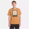 Square Stack Logo Short Sleeve T-Shirt,Color:Orange